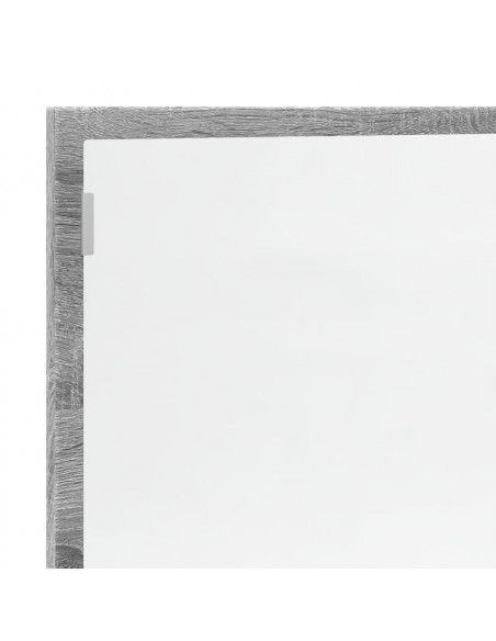 Specchio da Bagno con LED Grigio Sonoma 100x8,5x37cm Truciolato