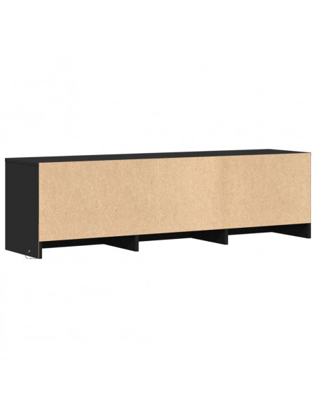 Mobile Porta TV con LED Nero 140x34x40 cm in Truciolato