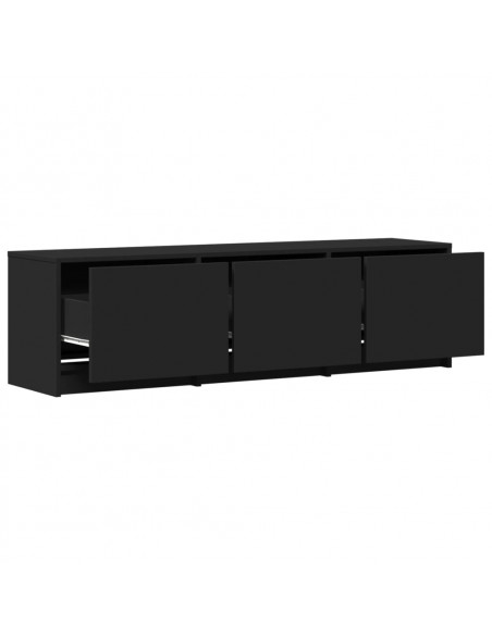 Mobile Porta TV con LED Nero 140x34x40 cm in Truciolato