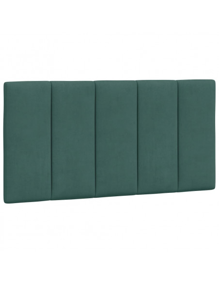 Letto con Materasso Verde Scuro 100x200 cm in Velluto