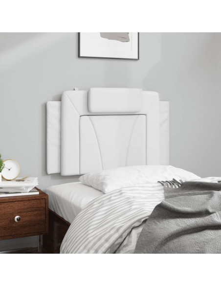 Cuscino Testiera Bianco 80 cm in Similpelle