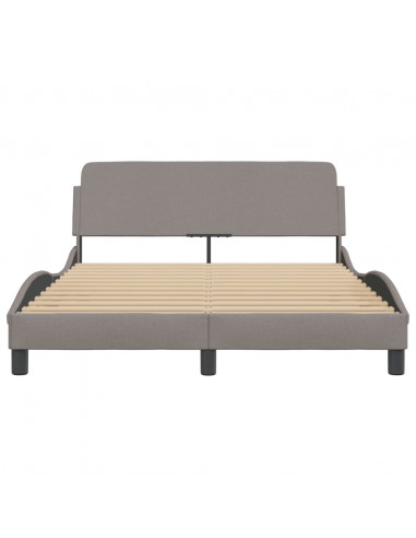 Giroletto con Testiera Tortora 140x190 cm in Tessuto