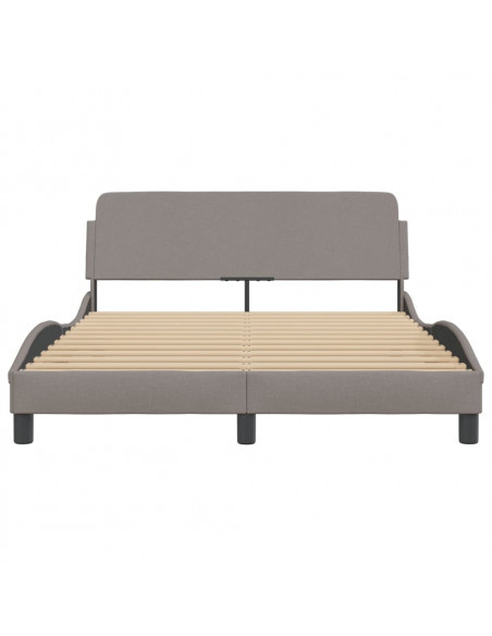 Giroletto con Testiera Tortora 140x190 cm in Tessuto