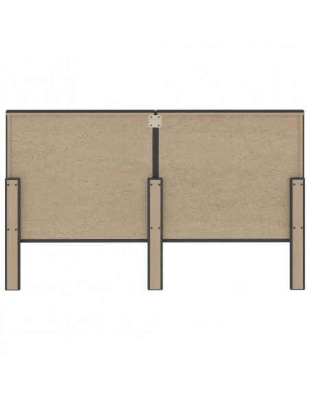 Testiera Letto Trapuntata Grigio Scuro in Tessuto 160x200 cm