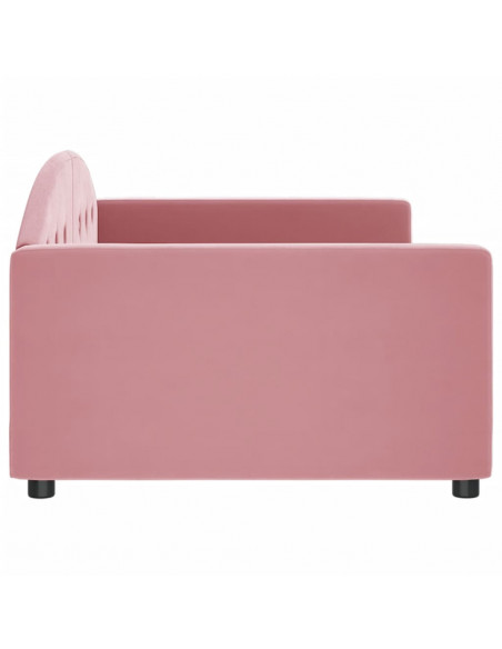 Letto da Giorno Rosa 100x200 cm in Velluto