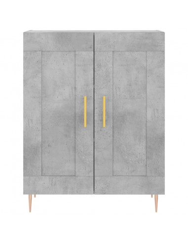 Credenza Grigio Cemento 69,5x34x180 cm in Legno Multistrato