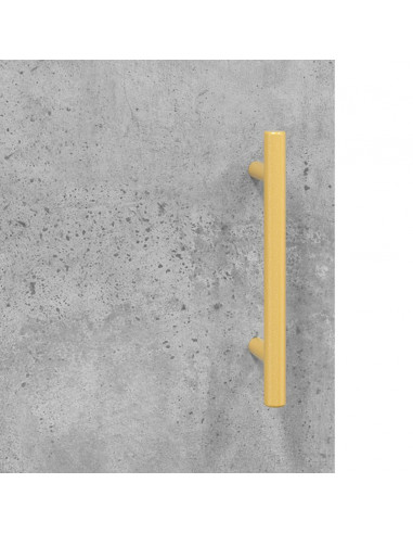Credenza Grigio Cemento 69,5x34x180 cm in Legno Multistrato