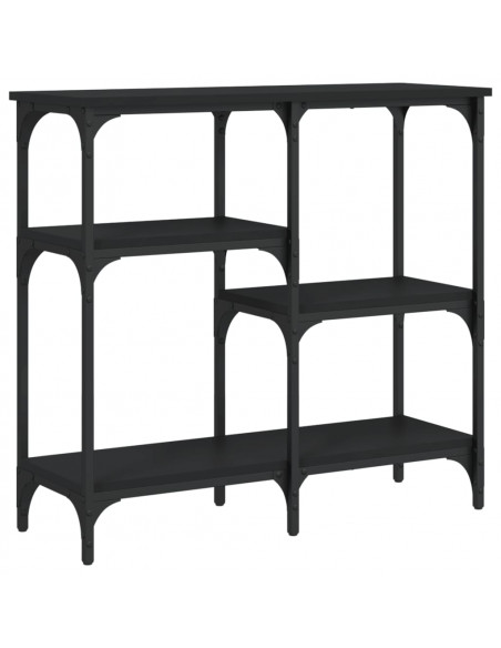 Tavolino Consolle Nero 80x29x75 cm in Legno Multistrato