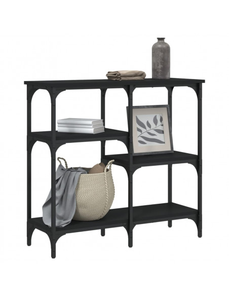 Tavolino Consolle Nero 80x29x75 cm in Legno Multistrato