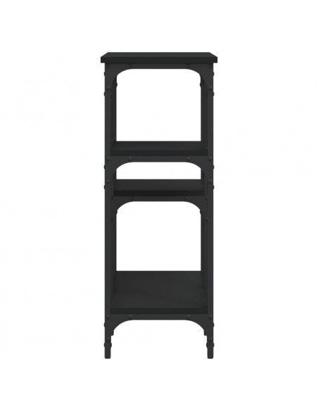 Tavolino Consolle Nero 80x29x75 cm in Legno Multistrato