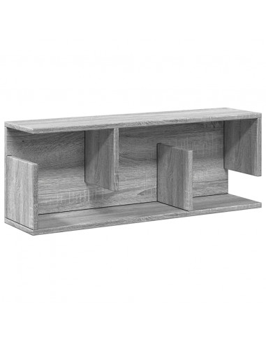 Mobile a Parete 80x20x30 cm Grigio Sonoma in Legno Multistrato