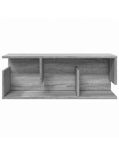 Mobile a Parete 80x20x30 cm Grigio Sonoma in Legno Multistrato