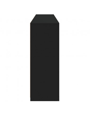 Credenza con Luci LED Nera 181,5x37x100 cm