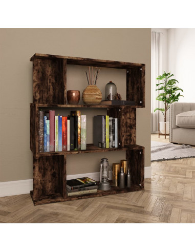 Libreria/Divisorio Rovere Fumo 80x24x96 cm in Legno Multistrato