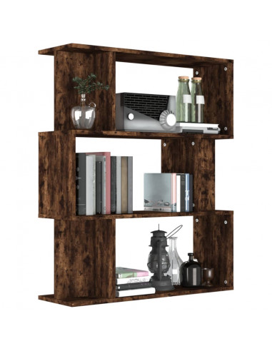 Libreria/Divisorio Rovere Fumo 80x24x96 cm in Legno Multistrato