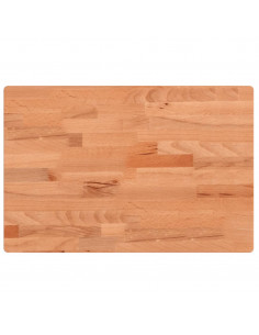 Piano Bagno 80x40x4 cm Legno Massello di Faggio 2