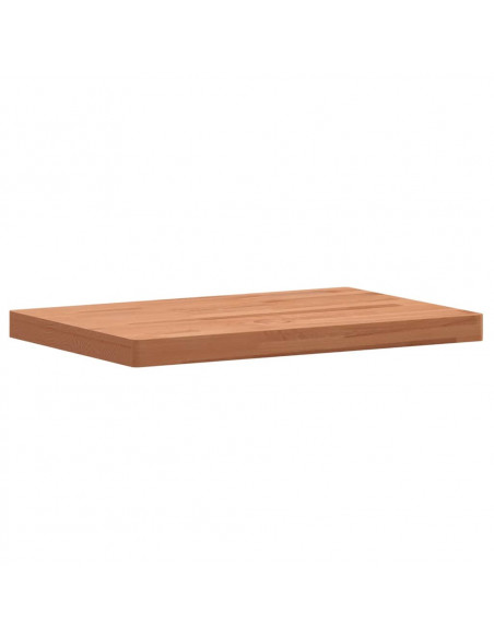 Piano Bagno 80x40x4 cm Legno Massello di Faggio