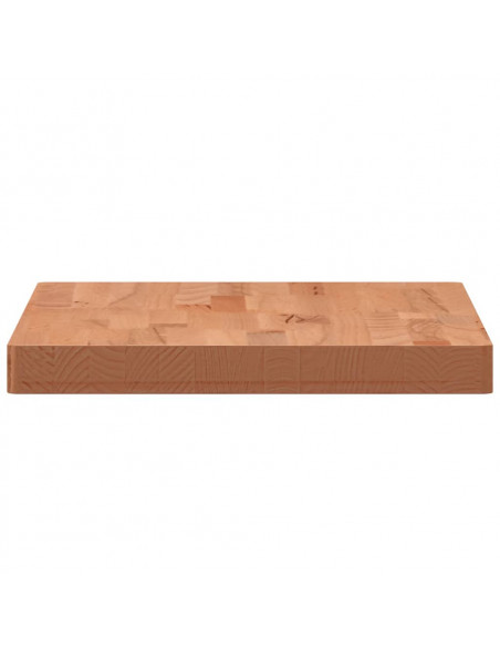 Piano Bagno 80x40x4 cm Legno Massello di Faggio