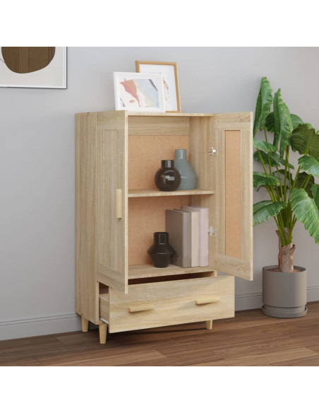 Credenza Rovere Sonoma 70x31x115 cm in Legno Multistrato