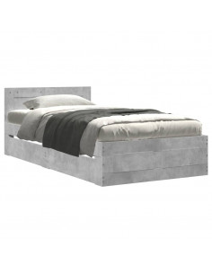 Giroletto Testiera Grigio Cemento 75x190 cm Legno Multistrato 2