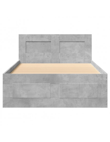 Giroletto Testiera Grigio Cemento 75x190 cm Legno Multistrato