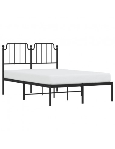 Giroletto con Testiera in Metallo Nero 120x190 cm