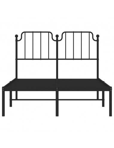 Giroletto con Testiera in Metallo Nero 120x190 cm