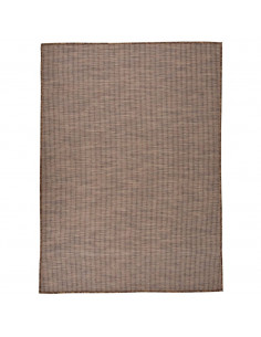 Tappeto da Esterni a Tessitura Piatta 200x280 cm Marrone 2