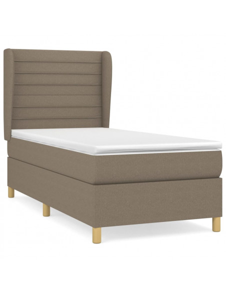 Giroletto a Molle con Materasso Tortora 90x190 cm in Tessuto
