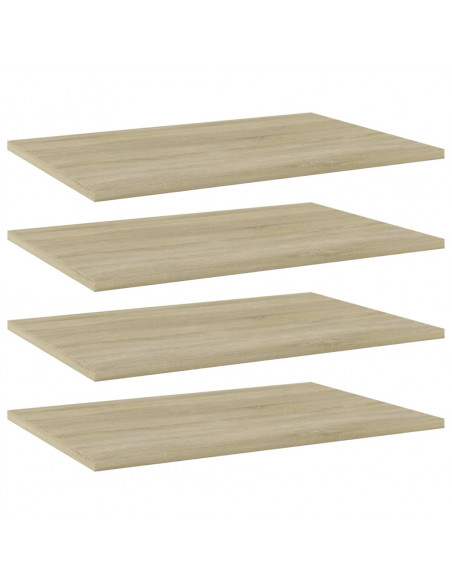 Ripiani per Libreria 4pz Rovere Sonoma 60x40x1,5cm Multistrato