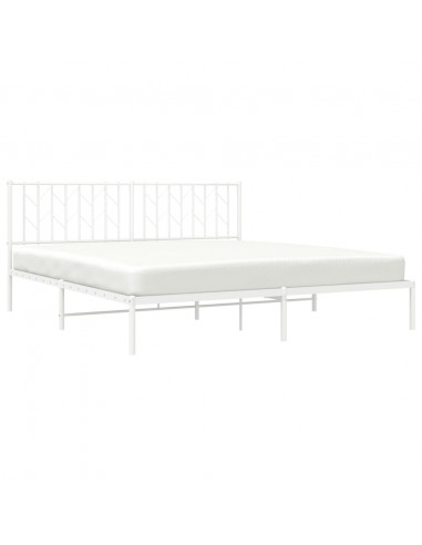 Giroletto con Testiera Metallo Bianco 183x213 cm