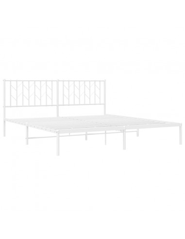 Giroletto con Testiera Metallo Bianco 183x213 cm