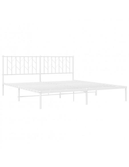 Giroletto con Testiera Metallo Bianco 183x213 cm