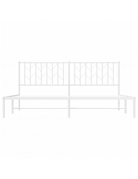 Giroletto con Testiera Metallo Bianco 183x213 cm