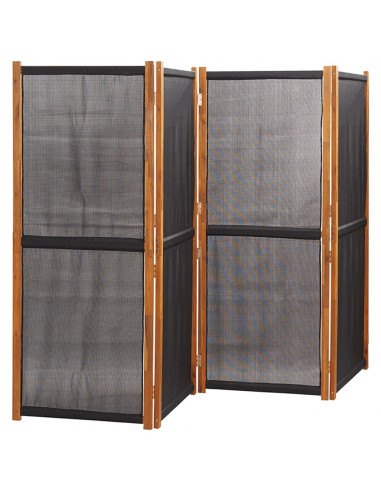 Paravento a 4 Pannelli Nero 280x180 cm