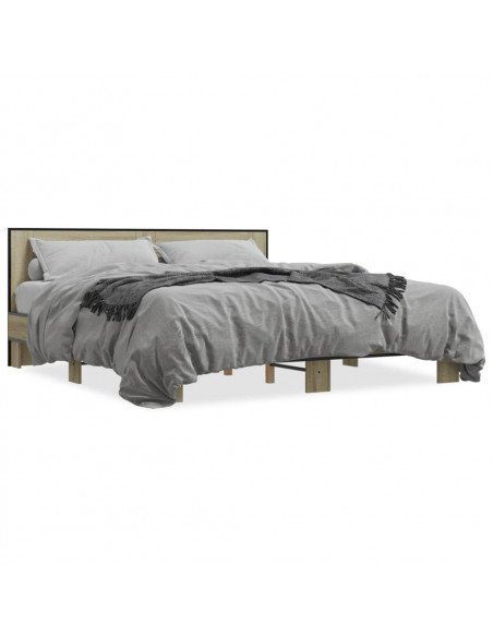 Giroletto Rovere Sonoma 180x200 cm in Legno Multistrato Metallo