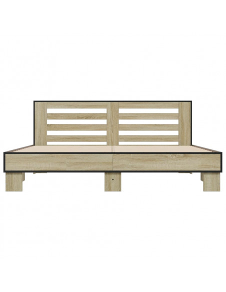 Giroletto Rovere Sonoma 180x200 cm in Legno Multistrato Metallo