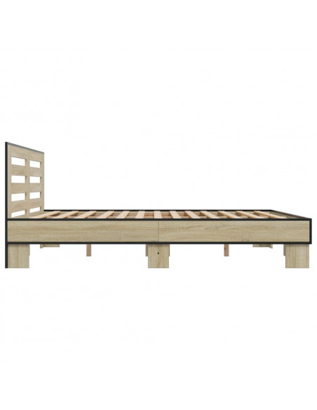 Giroletto Rovere Sonoma 180x200 cm in Legno Multistrato Metallo