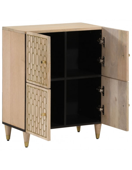Credenza 60x33x75 cm in Legno Massello di Mango