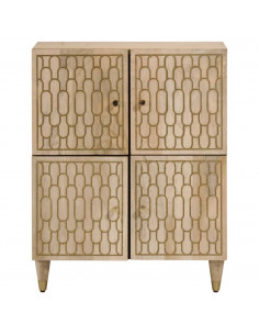 Credenza 60x33x75 cm in Legno Massello di Mango 2