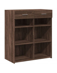 Credenza Rovere Marrone 80x42,5x93 cm in Legno Multistrato 2