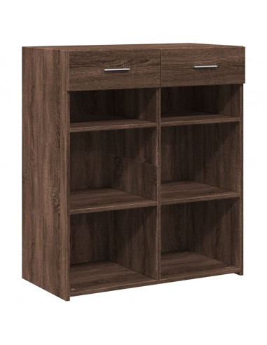 Credenza Rovere Marrone 80x42,5x93 cm in Legno Multistrato
