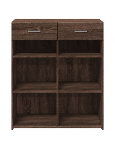 Credenza Rovere Marrone 80x42,5x93 cm in Legno Multistrato