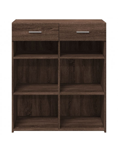 Credenza Rovere Marrone 80x42,5x93 cm in Legno Multistrato