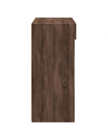 Credenza Rovere Marrone 80x42,5x93 cm in Legno Multistrato