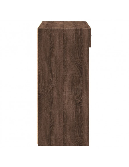 Credenza Rovere Marrone 80x42,5x93 cm in Legno Multistrato