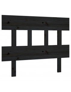 Testiera per Letto Nera 103,5x3x81 cm Legno Massello di Pino 2