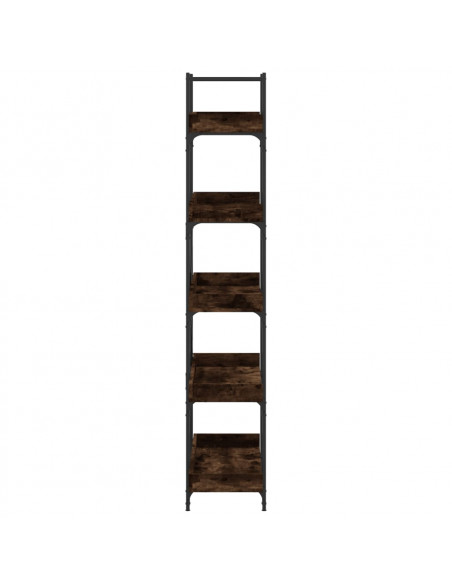 Libreria 5 Ripiani Rovere Fumo 100x33x180,5cm Legno Multistrato