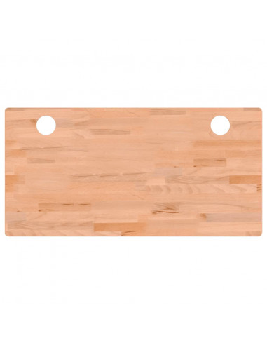 Piano Scrivania 110x55x4 cm in Legno Massello di Faggio