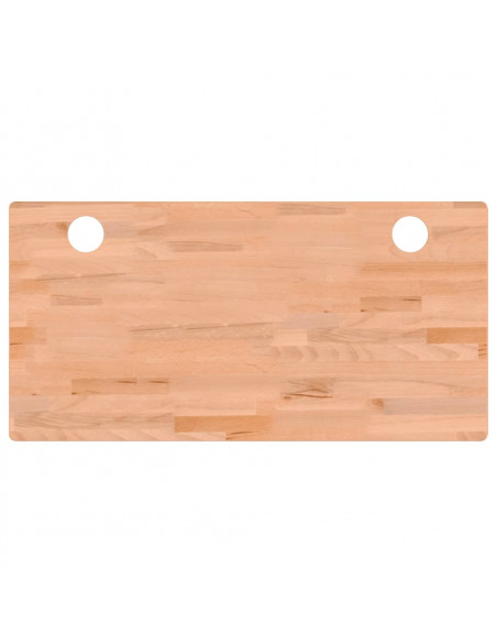 Piano Scrivania 110x55x4 cm in Legno Massello di Faggio